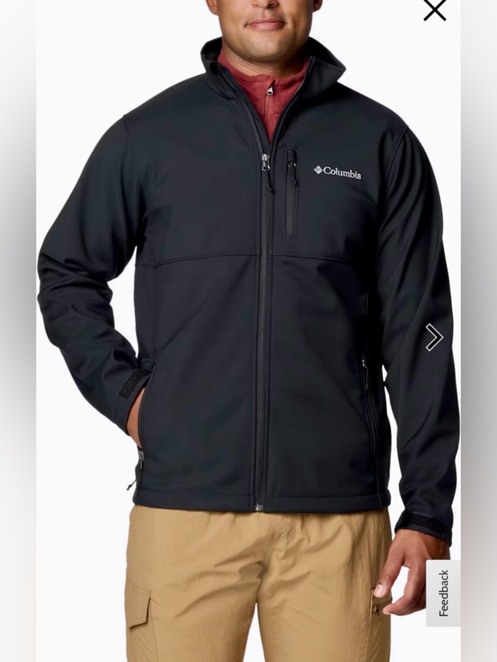 Columbia Black Men's Ascender Softshell Jacket WM6044 XXL EUC